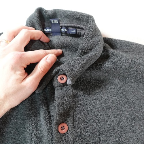 Vintage Club Monaco Shirt Mens Large Gray Button Up Shacket Outdoor Hike Thick - Picture 4 of 20