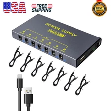Portable Guitar Pedal Power Supply 7 DC Output w/ 10000mAh Rechargeable Battery