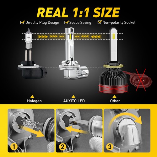 AUXITO 881 100W 36000LM White 6000K LED Fog Light Running Bulbs Super Bright - Picture 8 of 12