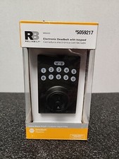Reliabilt electronic deadbolt with keypad Matte Black Q