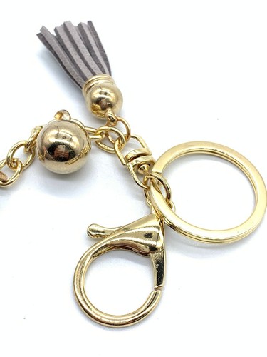 Bling Einhorn Diamant Damen Schlüsselanhänger Glitzer grau Quaste Charm Zubehör - Bild 7 von 9