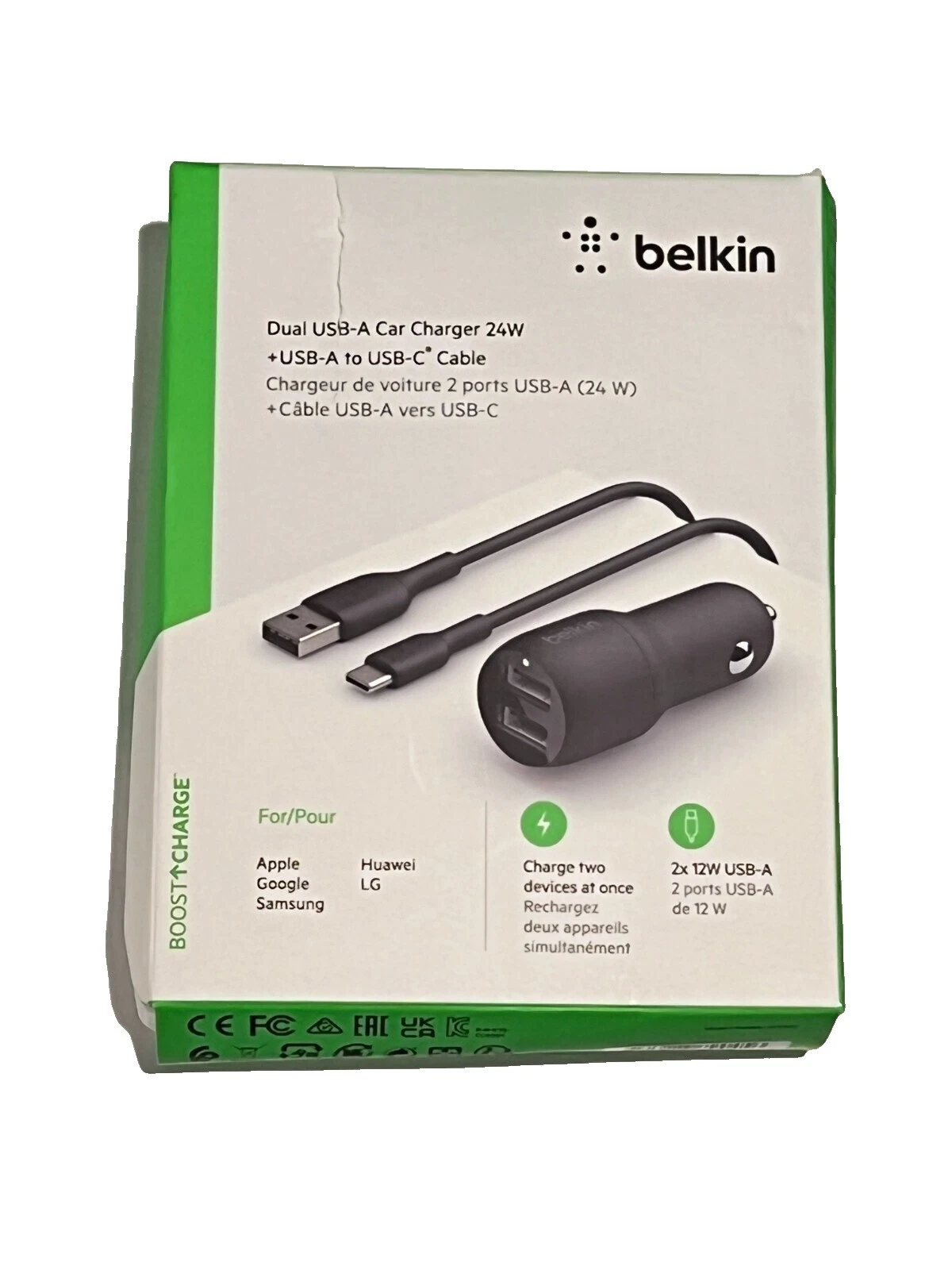 Teléfono celular Belkin Lightning Cargadores de Coche