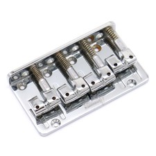 4 String Bass Bridge Top Load and String Through Body Tailpiece w/Logo Chrome