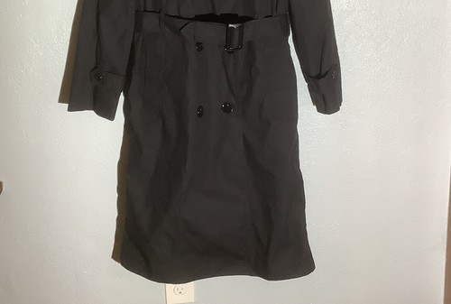 8 R Woman Garrison Collection Black Trench Coat Military Zipout 8405-01-308-8696 - Picture 9 of 11