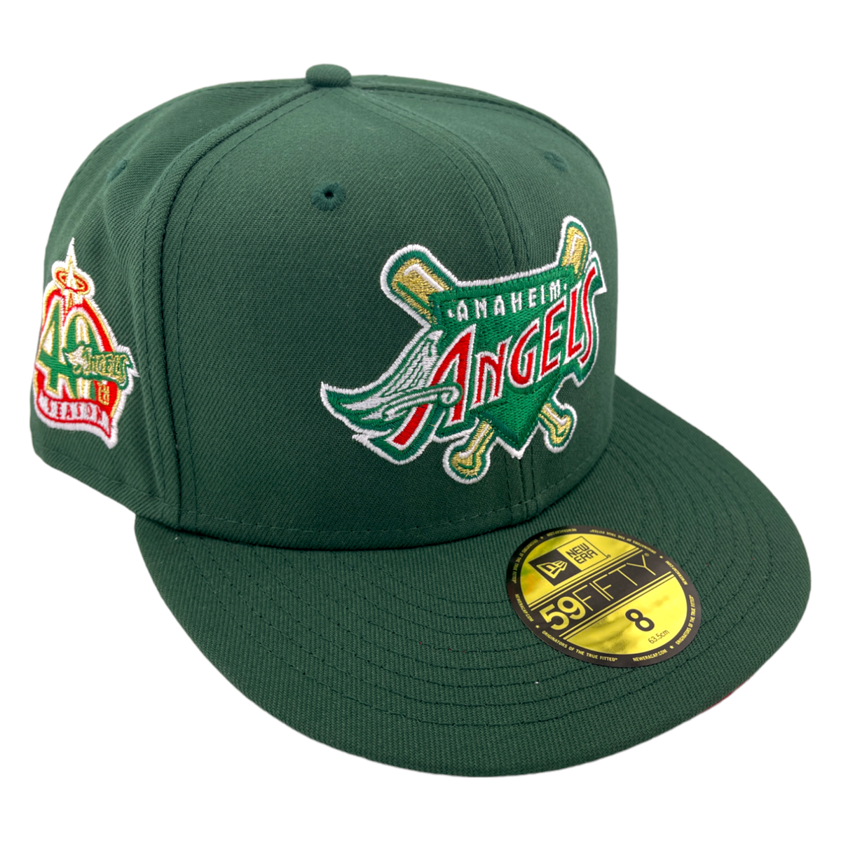 New Era Anaheim Angels 40th Season Side Patch Tinsel Pack Green