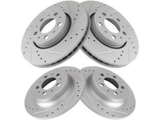 TRQ 37DC28M Front and Rear Brake Rotor Set Fits 2001-2009 Volvo S60 R