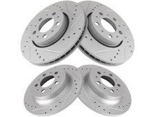 TRQ 37DC28M Front and Rear Brake Rotor Set Fits 2001-2009 Volvo S60 R