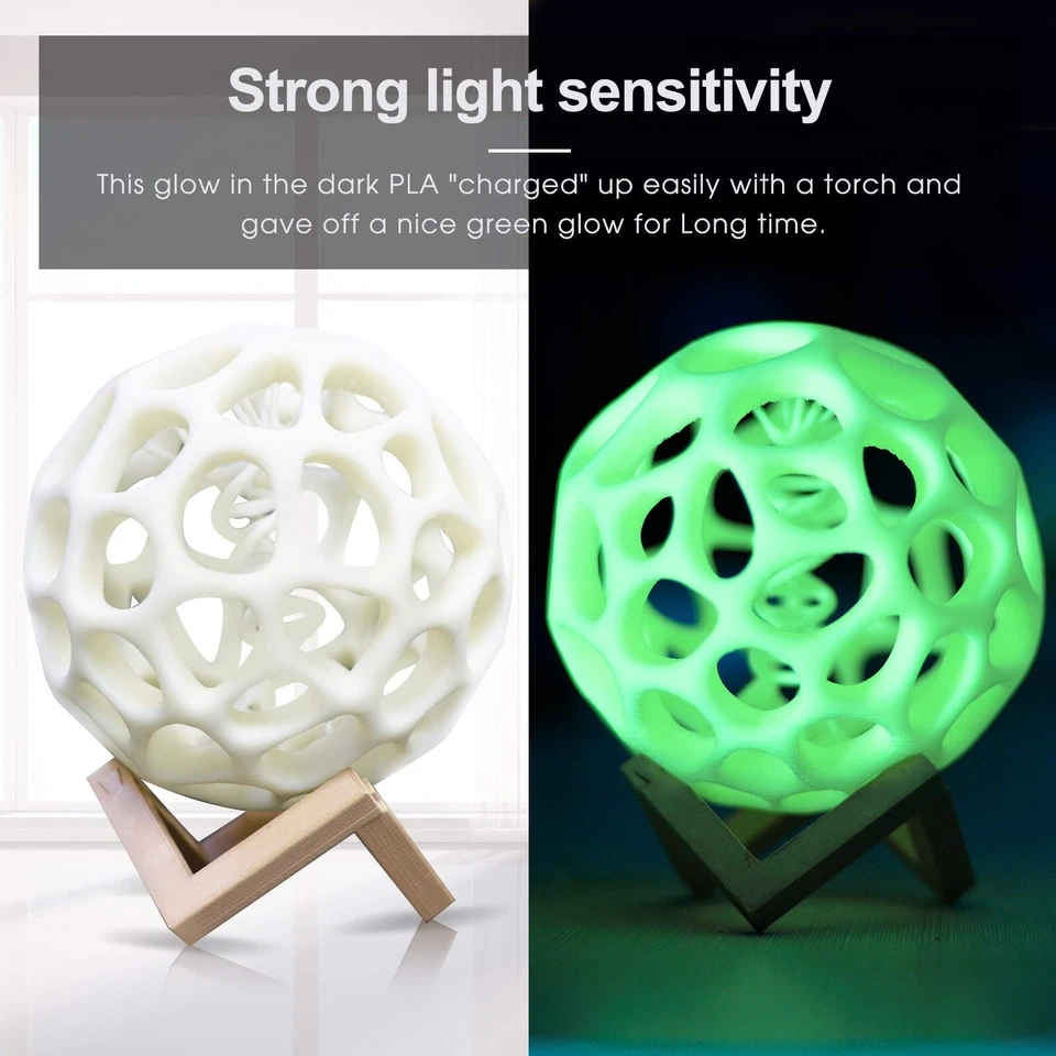 Filamento para impresora 3D, filamento PLA brilla en la oscuridad, precisión dimensional de 1,75 mm... Foto 3 de 4