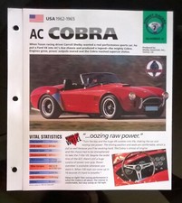 Imp 1962-65 AC cobra race car information brochure hot cars shelby scca