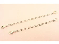 Genuine 925 Sterling Silver SAFETY Chain EXTENDER Bracelet Necklace Extension