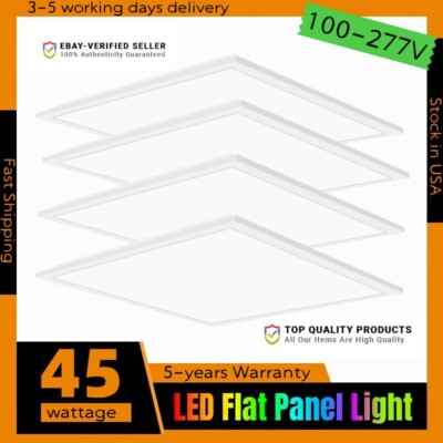 LED Flat Panel Light 5000K Daylight Back-Lit 45Watt Dimmable 2x2FT LEDs Lighting