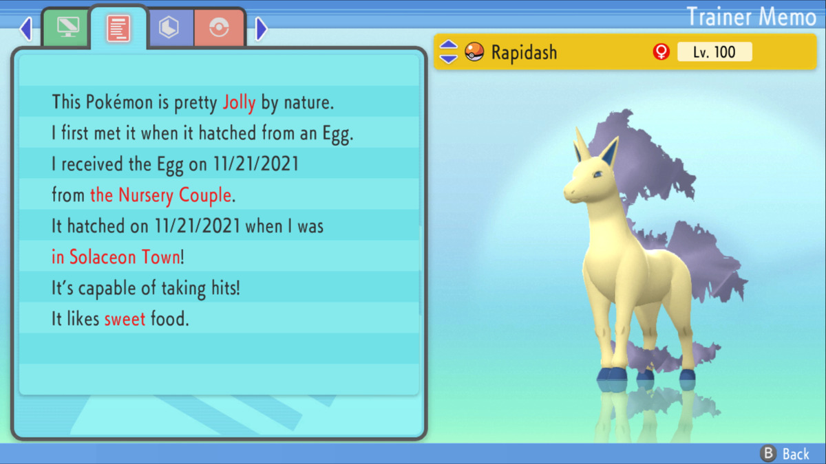 Shiny Rapidash / Pokemon Let's Go / 6IV Pokemon / Shiny Pokemon