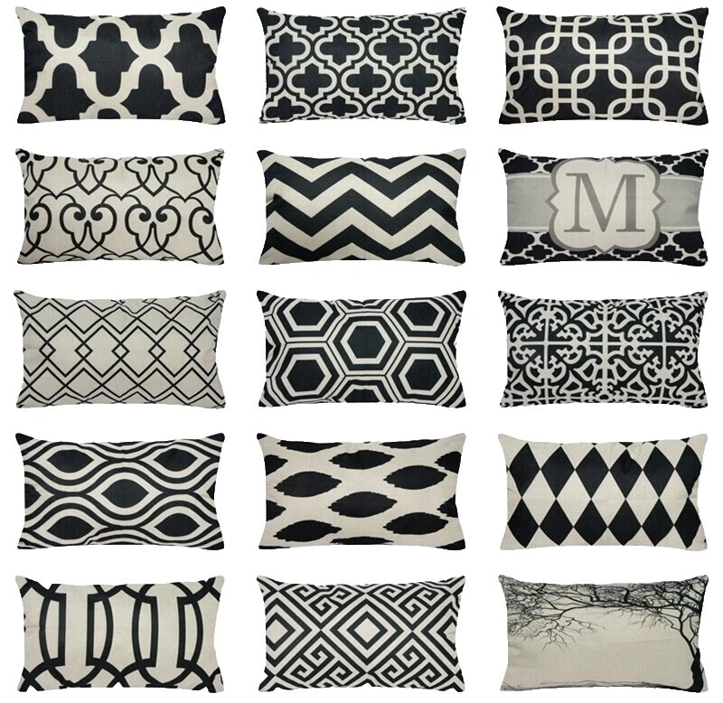 Linen Blend Rectangle Pillow Cover Home Décor Pillows