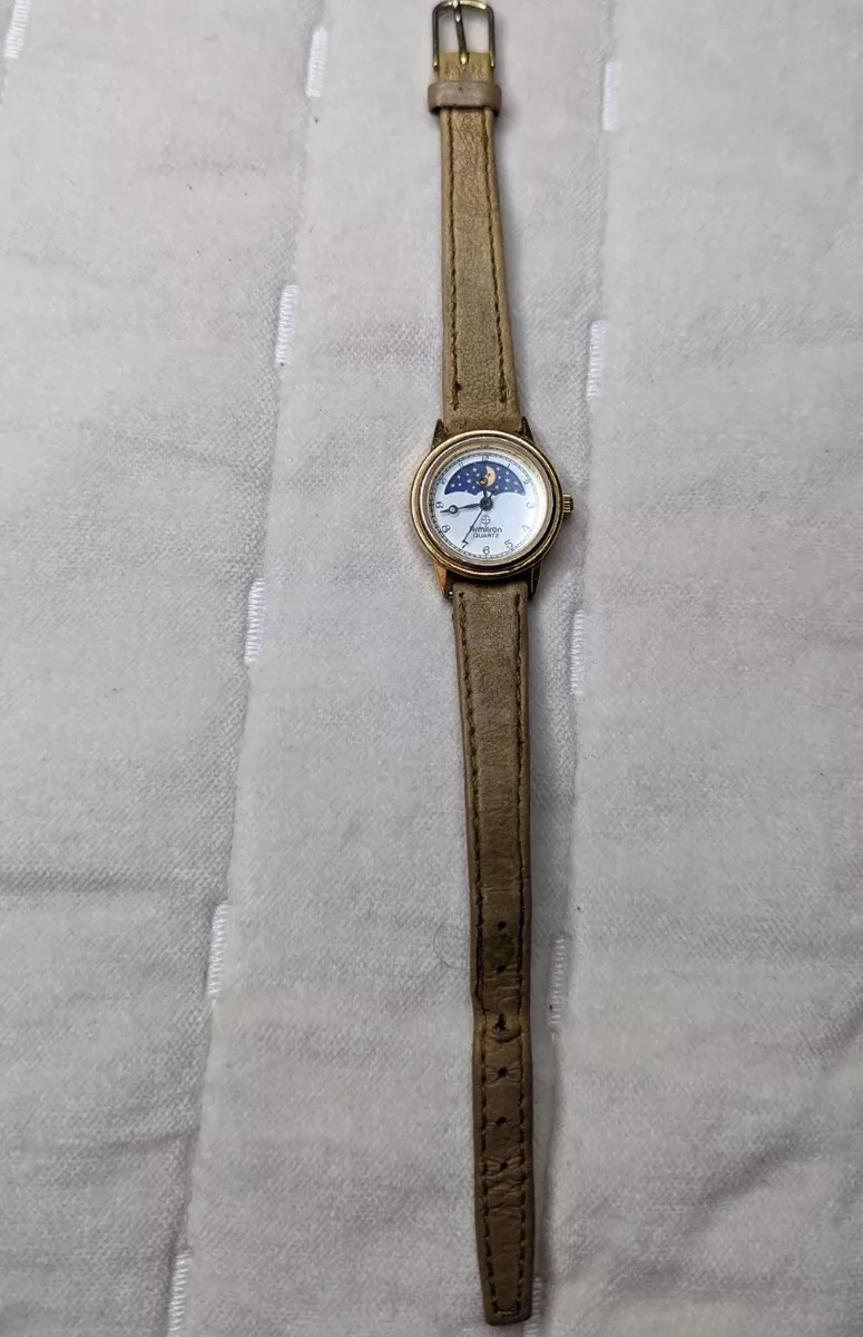 Armitron Sun Moon Watch VINTAGE 6L90 25 4790 Base Metal Bezel Water Resistant