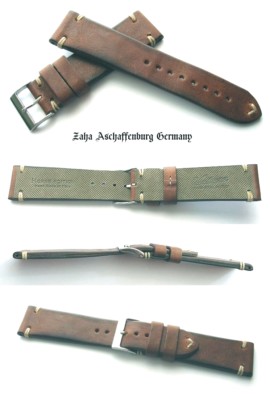 HERZOG Manufaktur Pferdelederuhrenarmband Pony Horse Vintage Handmade Retrostyle