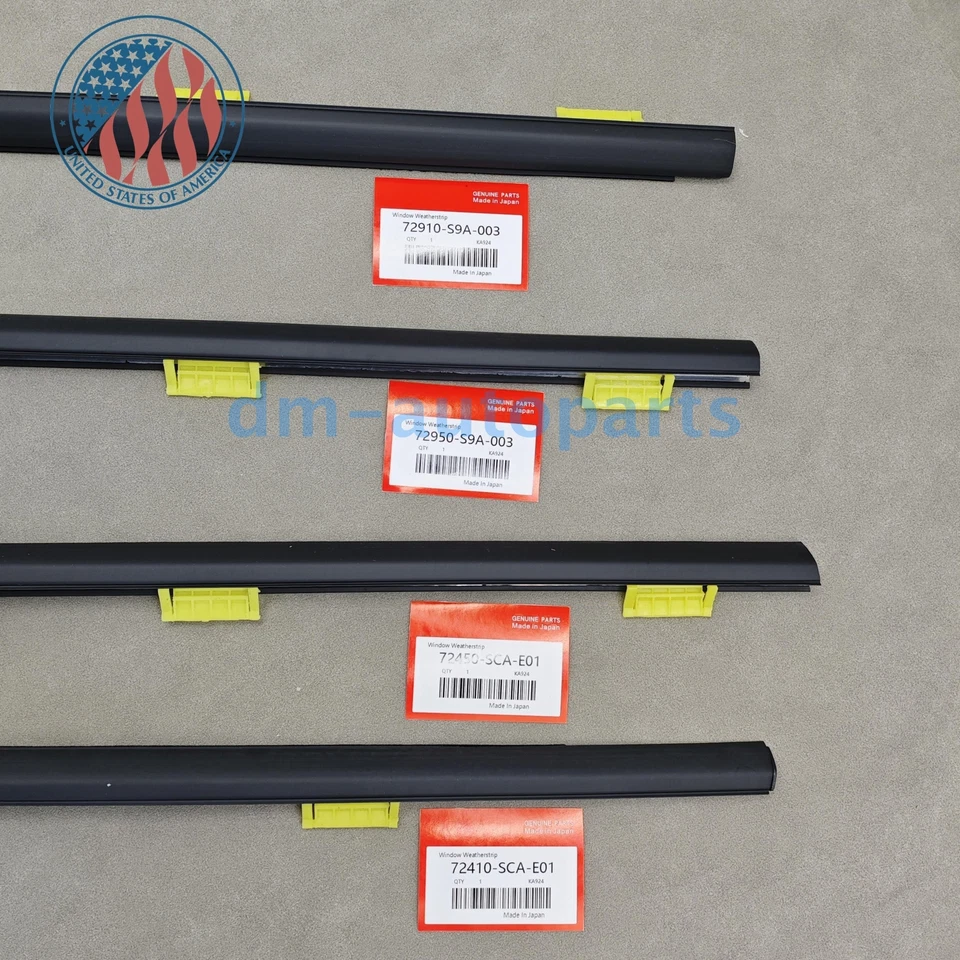 New 4PCS Weatherstrip Window Seal Belt For Honda CR-V CRV 02-06 72410-SCA-E01 Foto 4 de 4
