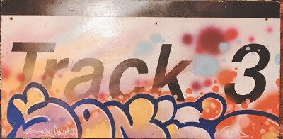 Œuvre Street Art "SONIC BAD" Sur Panneau – Signée SEEN/COPE2/QUIK, 61x30 Cm, Années 80
