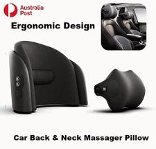 Car Seat Massage Neck Back Support Pillow Electric Headrest Cushion Memory Foam