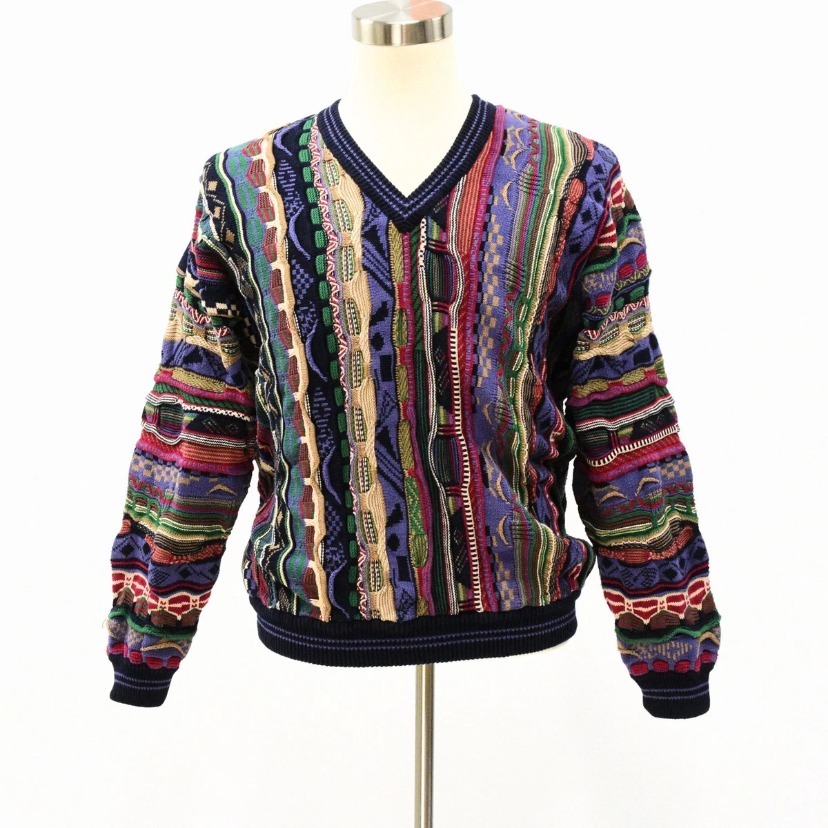 90s Vintage Cotton Traders Sweater Mens XL Coogi Textured Relaxed