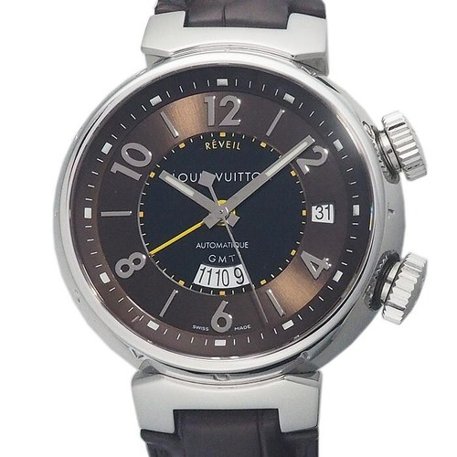 Louis Vuitton Tambour Reveille GMT Q1151 Date Brown Black Dial Auto 41mm Men's - Picture 2 of 10