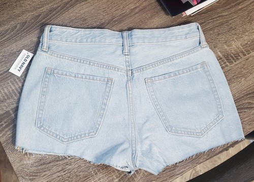Old Navy Women's O.G. Straight High Rise Raw Hem Jean Shorts Size 4 New WithTags - Picture 6 of 8