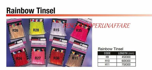YO-ZURI RAINBOW TINSEL Drähte mit Kleber für Sonderanfertigungen - Bild 1 von 9