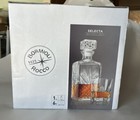 Whiskey Decanter & 6 Rocks Glass Set Bormioli Rocco Whiskey Set 7 Pieces New