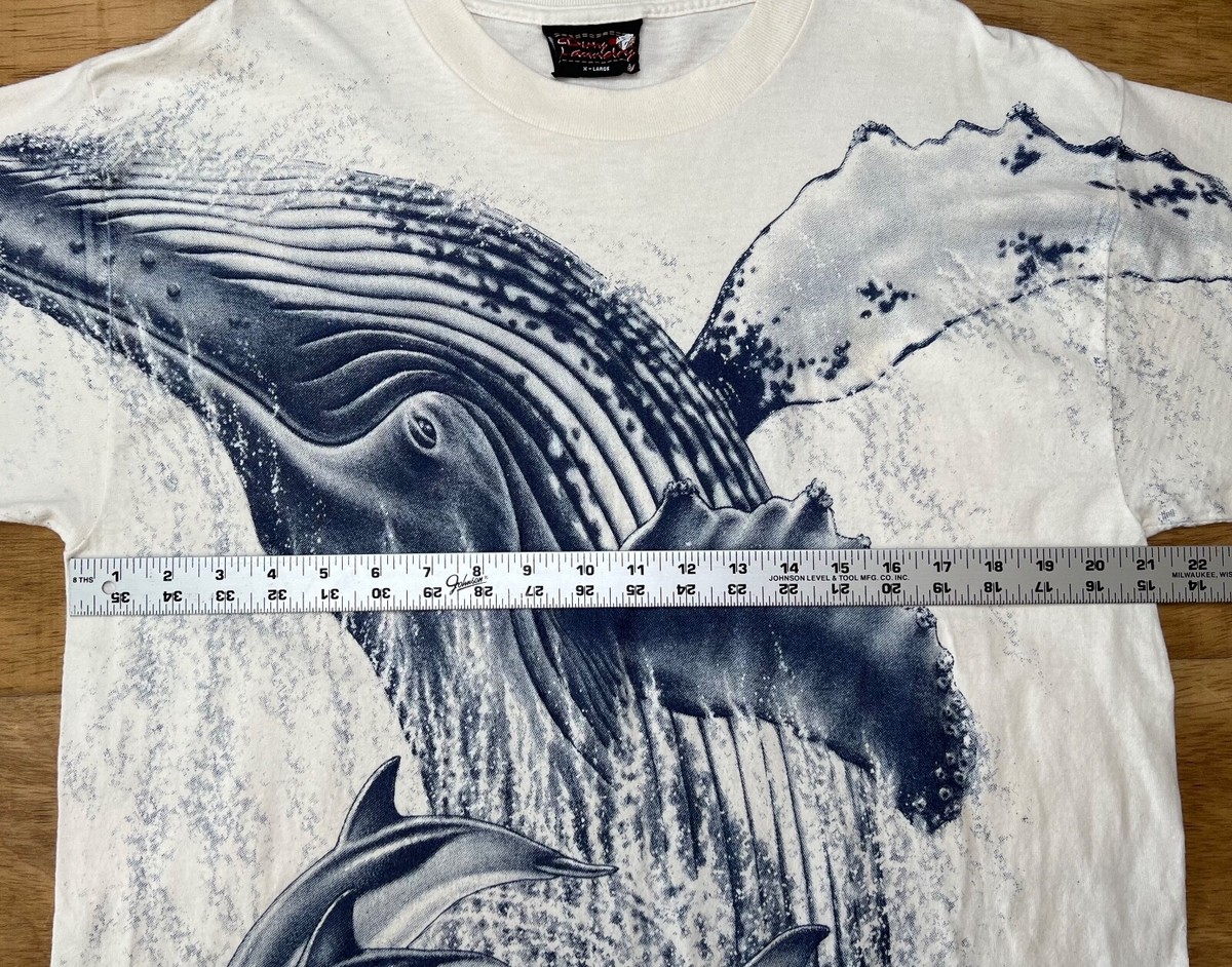 Dirty Laundry Vintage Whale Dolphins All Over Print T-Shirt Dirty Laundry Vintage Whale Dolphins All Over Print T-Shirt