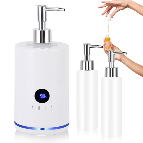 Massage Oil Warmer with 2 Bottles, Professional Electric Lotion Warmer Bottle, D