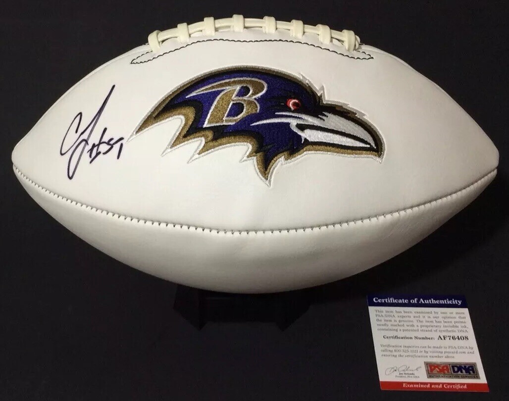 C.J. MOSLEY Autographed Signed Baltimore Ravens CJ MOSLEY LOGO FOOTBALL PSA/DNA 