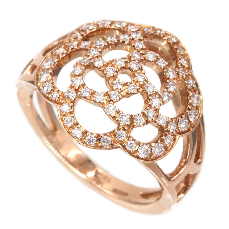 AUTH CHANEL CAMELLIA RING DIAMOND 18K 750 RG ROSE GOLD 49 WOMEN FS eBay #32 AUTH CHANEL CAMELLIA RING DIAMOND 18K 750 RG ROSE GOLD 49 WOMEN FS eBay