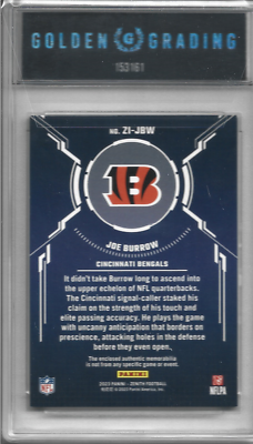 2023 Panini Zenith - Zoned in Joe Burrow #ZI-JBW (MEM) for sale
