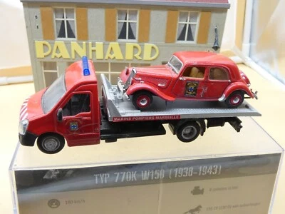 CAMION PORTE AUTO 1/43 Transformation MARINS POMPIERS MARSEILLE UNIQUE - Photo 1/4