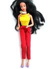 Vintage Mattel Barbie 1966 China Black Hair Blue Eyes Doll Damage on Feet