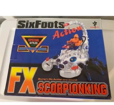 RARE VINTAGE 90'S SPACE SIX LEG FX SCORPION KING FIGHTER ROBOT CHINA NEW GRAY