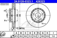 ATE 2X Bremsscheibe Vorne Ø297 Mm BelüFtet Beschichtet FüR Mazda CX-5 KE GH