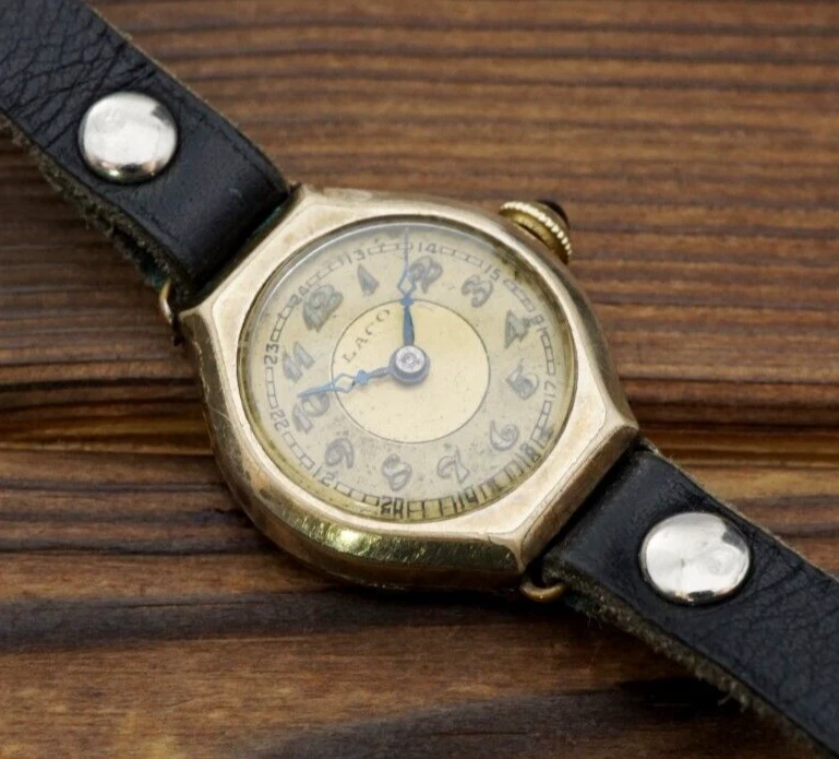 Vintage rare old ladies German mechanical watch LACO retro small military watch
