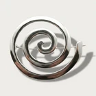 Stylish Genuine Sterling Silver Brooch Solid 925 Spiral A000153 Empress A000153