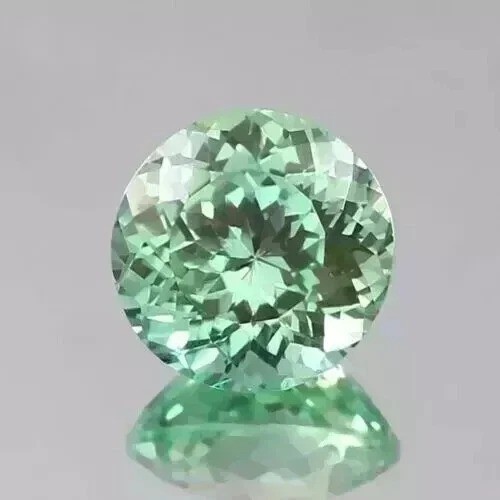 Excelente piedra preciosa natural suelta certificada Montana de 10-11 quilates de corte redondo de zafiro verde - Imagen 1 de 4