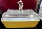 New ListingVintage Pyrex Yellow #503-B Casserole Dish 1-1/2 Quart w/Ribbed Lid #503-C