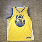 Nike Golden State Warriors Stephen Curry 'The Bay' NBA Jersey Yellow Blue — photo 1