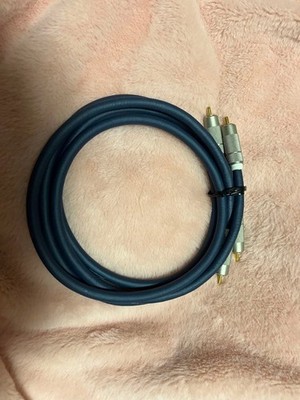 Accuphase Cinch Audio Kabel 1m x 2 vergoldete Stecker in Dunkelblau
