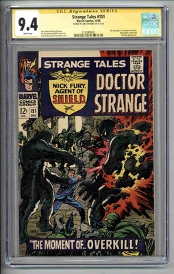STRANGE TALES #151 CGC NM 9.4 1966 MARVEL 1ST STERANKO ART SIGNED JIM STERANKO
