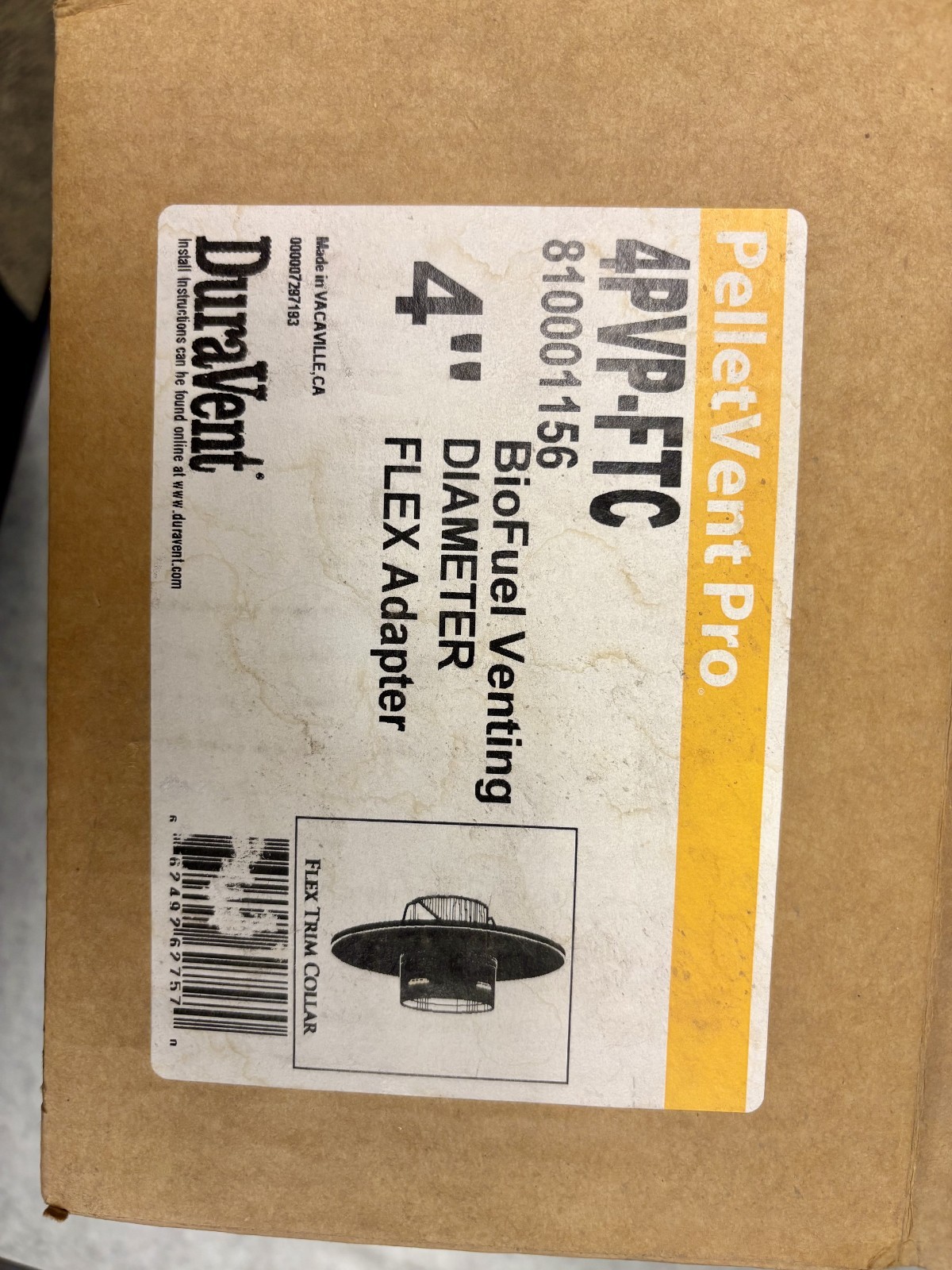 duravent 4PVP-FTC biofuel venting flex adapter for pellet st