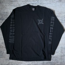 Vintage Metallica Long Sleeve Tshirt Giant Tag Size Large Distressed