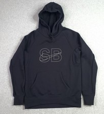 Nike SB Hoodie Men Small Black SB Logo Pullover Sweatshirt Skate AJ5013-010 NWOT