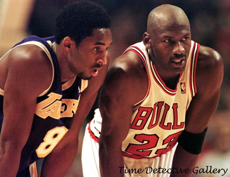 Basketball Legends Kobe Bryant and Michael Jordan - Poster available in 5 Sizes
