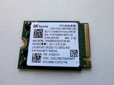 100% SK Hynix BC711 256GB M.2 NVMe SSD Solid State Drive HFM256GD3GX013N BA