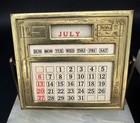 Vintage Onyx Diamond Point Perpetual Calendar/Photo Holder And Blotter Desktop — photo 2