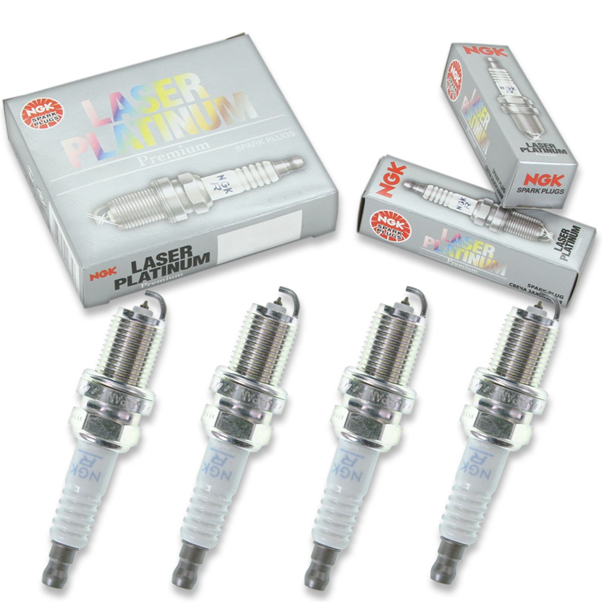 4 pcs NGK Laser Platinum Spark Plugs for 2005-2006 Saab 9-2X 2.5L H4 - lj